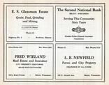 E.S. Gleasman Estate, The Second National Bank, Fred Wieland, L.R. Newfield, Winnebago County 1930c